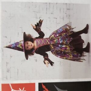 Hallow's Eve NWT Witch Costume with Matching Hat, Girls 4
